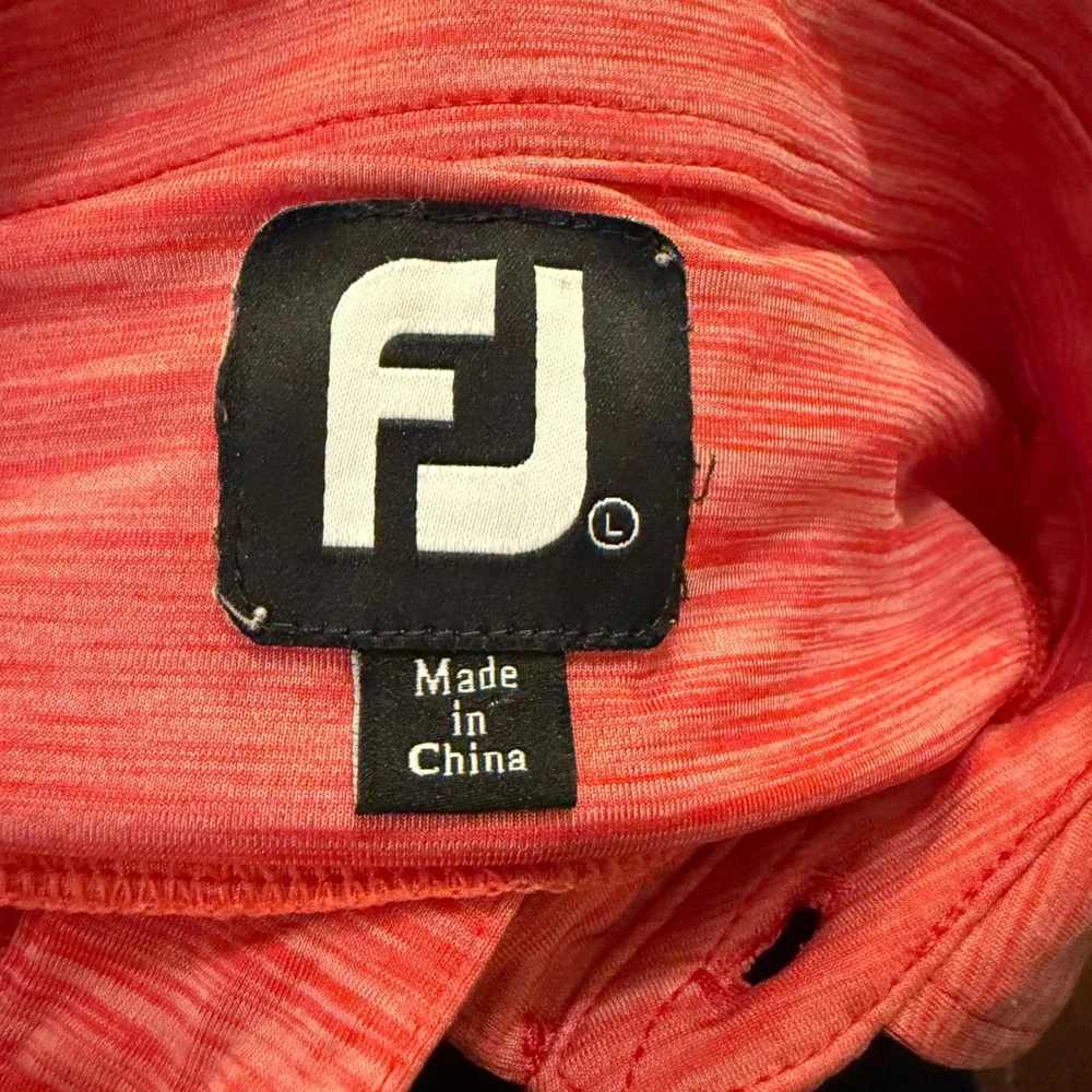 Lot of 2 FootJoy ProDry Golf Polo Shirts Mens Large Grey Coral Space Dye Heather - Picture 14 of 14